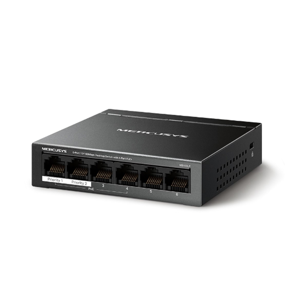 SWITCH MERCUSYS MS106LP 6 PUERTOS/ 10/100MBPS/ RJ45 4P POE