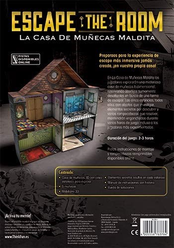 JUEGO DE MESA ESCAPE THE ROOM LA CASA DE MUÑECAS MALDITA