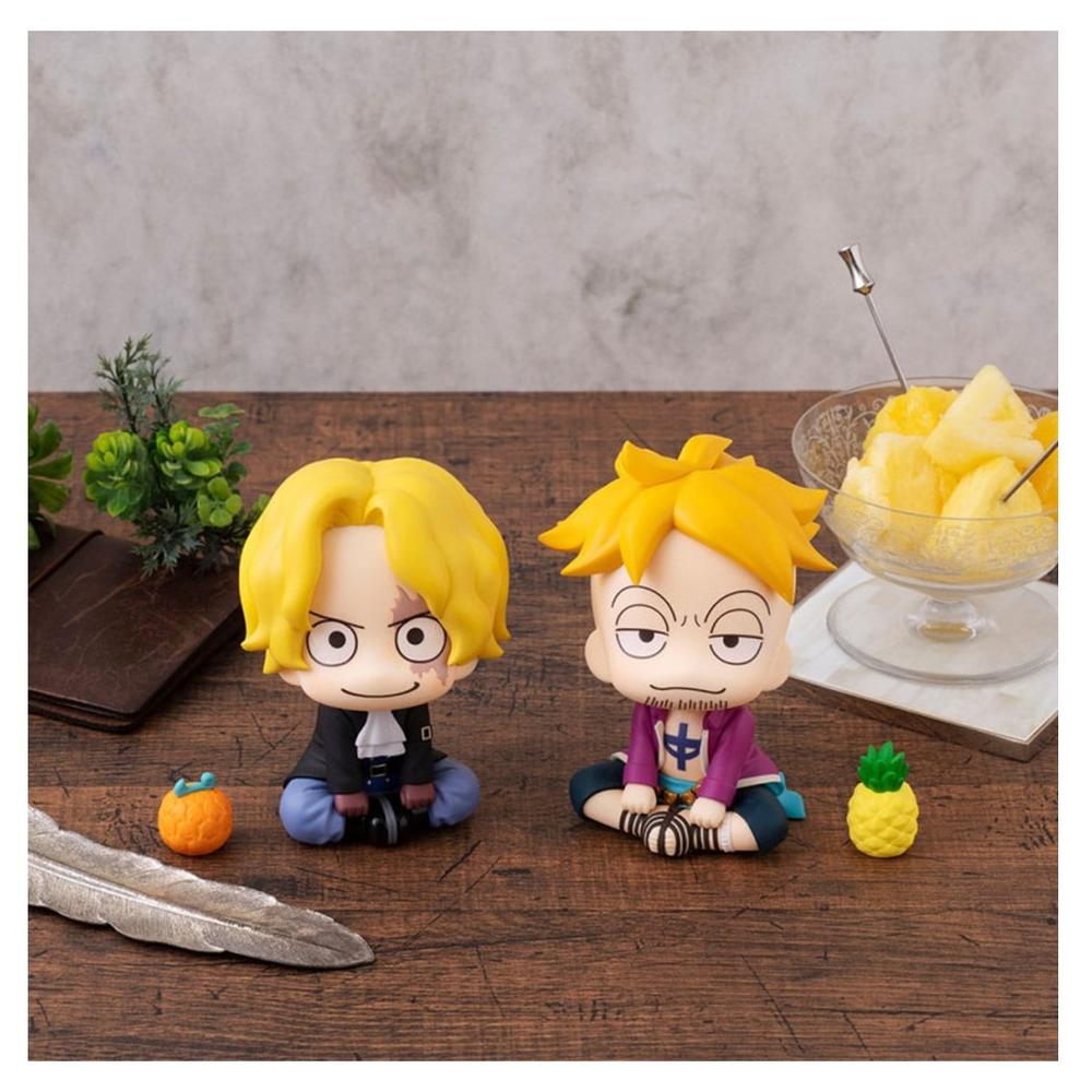 FIGURA MEGAHOUSE LOOK UP ONE PIECE SABO & MARCO CON REGALOS SORPRESA