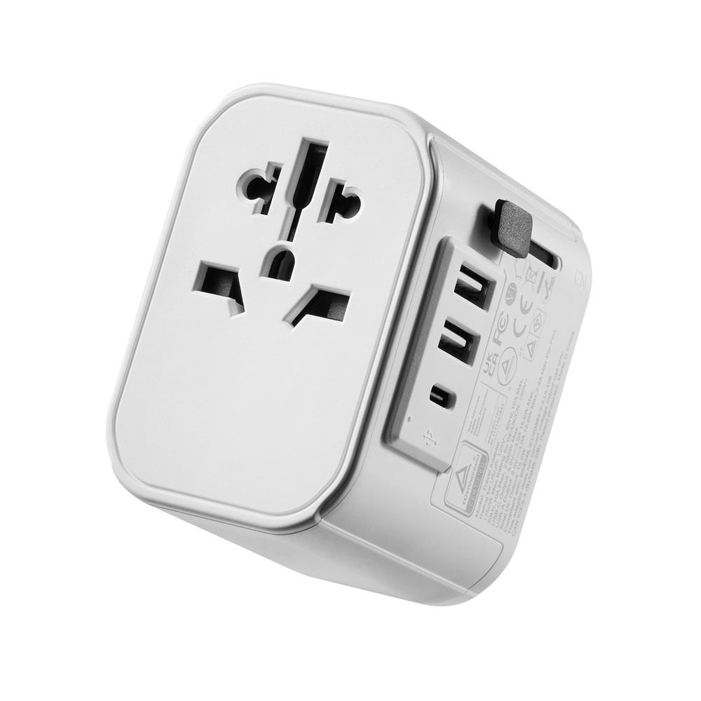 ENCHUFE UNIVERSAL VIAJE EWENT EW1475 UE/USA/UK/AUS/CHINA 2 X USB / 1 X USB TIPO C