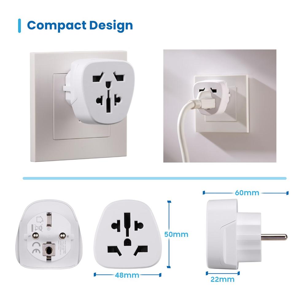 ENCHUFE UNIVERSAL EWENT EW1480 EU/USA/UK/AUS/CHINA A EUROPA SCHUKO
