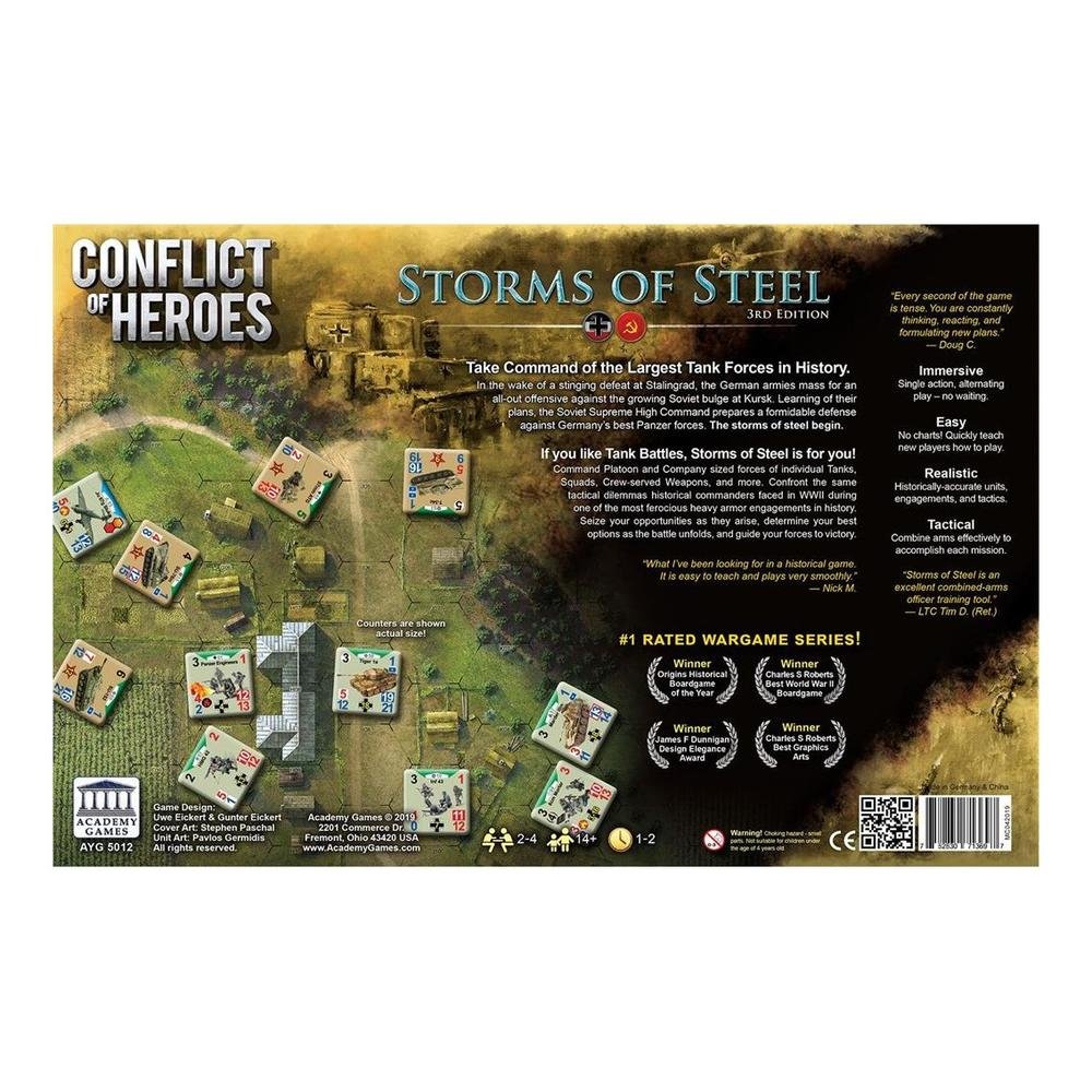 JUEGO DE MESA CONFLICT OF HEROES STORMS OF STEEL 3ª EDICION EDAD RECOMENDADA 14 AÑOS IDIOMA INGLES