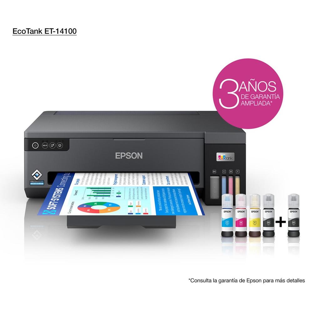 IMPRESORA EPSON INYECCION COLOR ECOTANK ET-14100 A3/ 15PPM/ USB/ WIFI