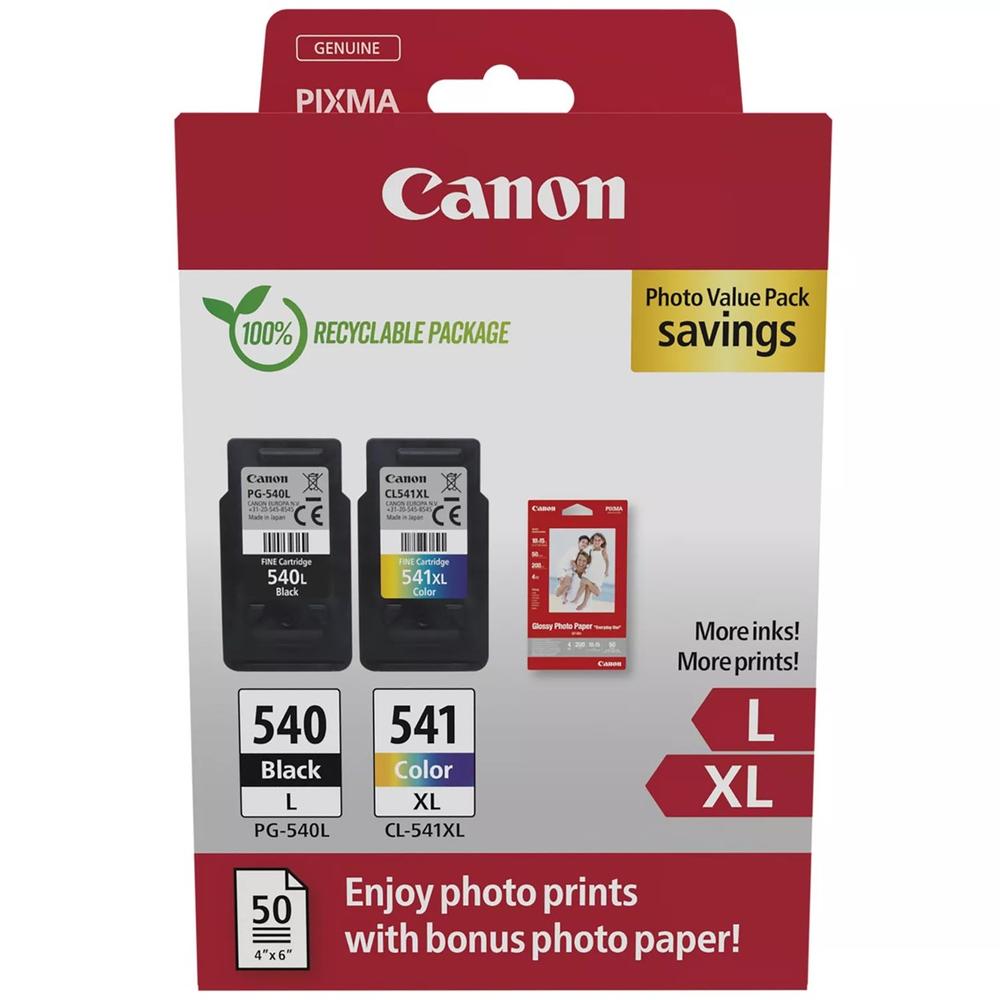 MULTIPACK CANON PG-540L/CL-541XL + PAPEL FOTOGRAFICO