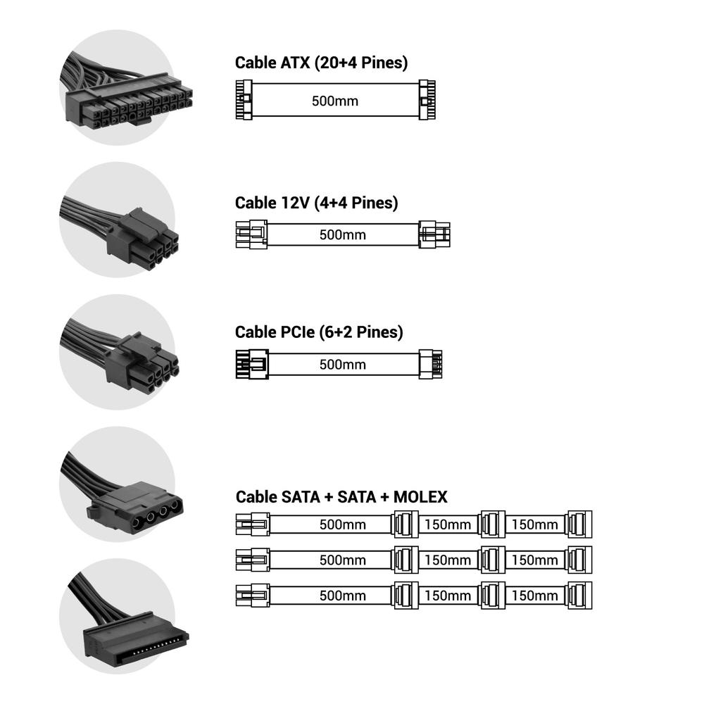 FUENTE ALIMENTACION COOLBOX POWERLINE2 BLACK-750 ATX 750W