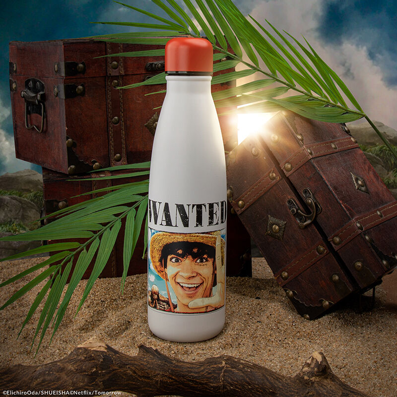 BOTELLA ISOTÉRMICA CINEREPLICAS ONE PIECE WANTED LUFFY