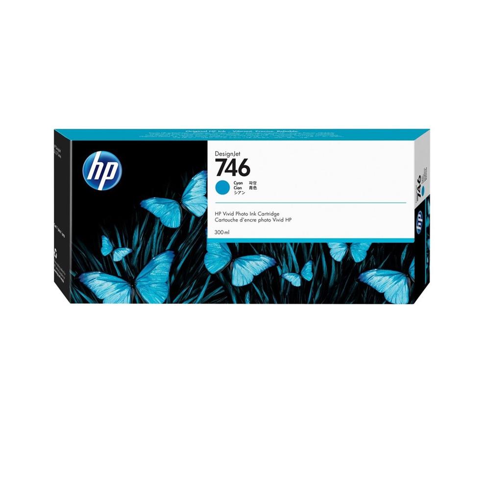Cartucho tinta HP 746 cian 300 ml