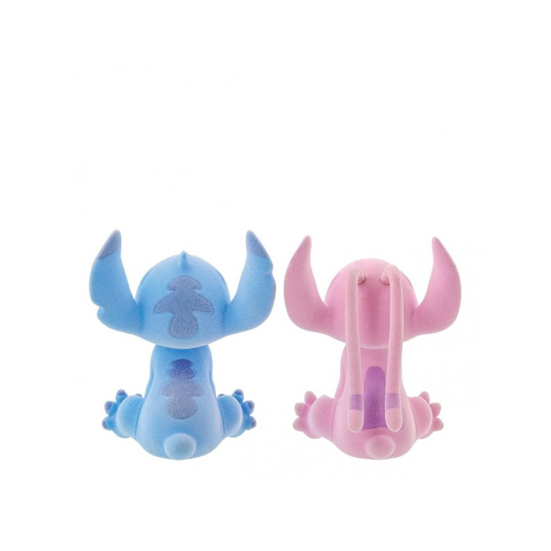 PACK DE 2 FIGURAS FLOCADAS ENESCO DISNEY STITCH Y ANGEL BESO