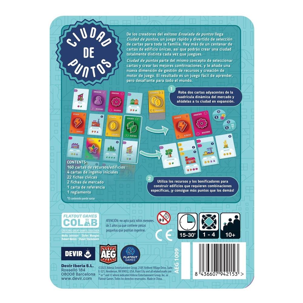 JUEGO DE MESA CIUDAD DE PUNTOS