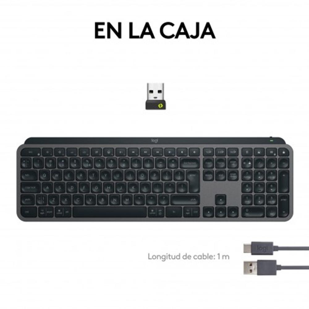 TECLADO LOGITECH MX KEYS S INALAMBRICO GRAFITO BATERIA