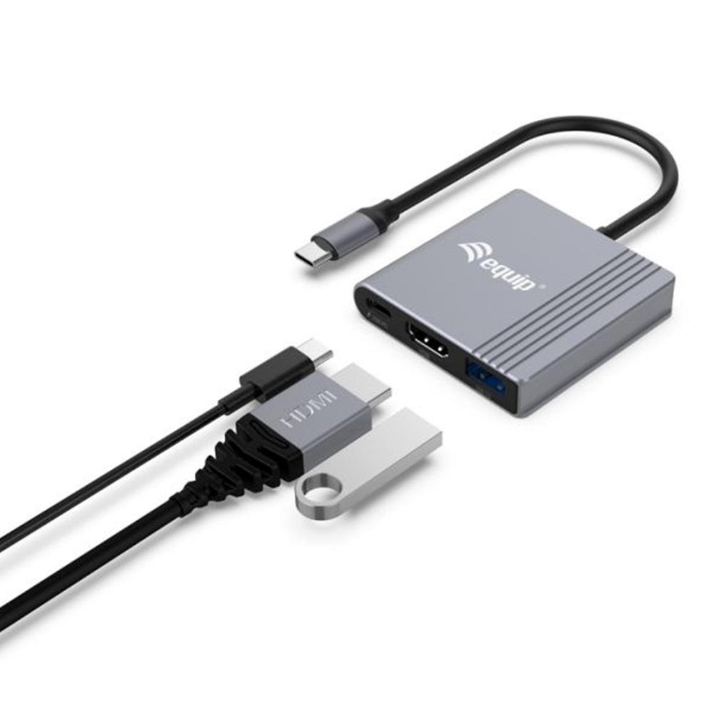 DOCKING STATION EQUIP USB TIPO C 3 EN 1