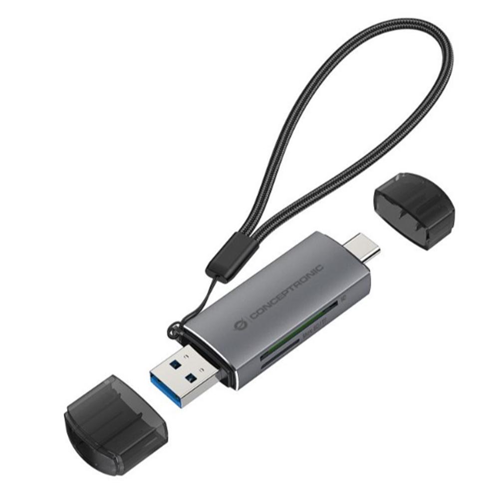 LECTOR DE TARJETAS EXTERNO CONCEPTRONIC USB TIPO A / USB TIPO C
