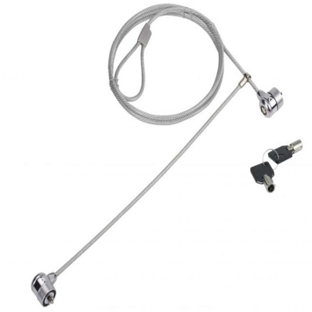 CABLE SEGURIDAD PARA PORTATILES 1.5M CONCEPTRONIC DOBLE CABEZAL + LLAVE