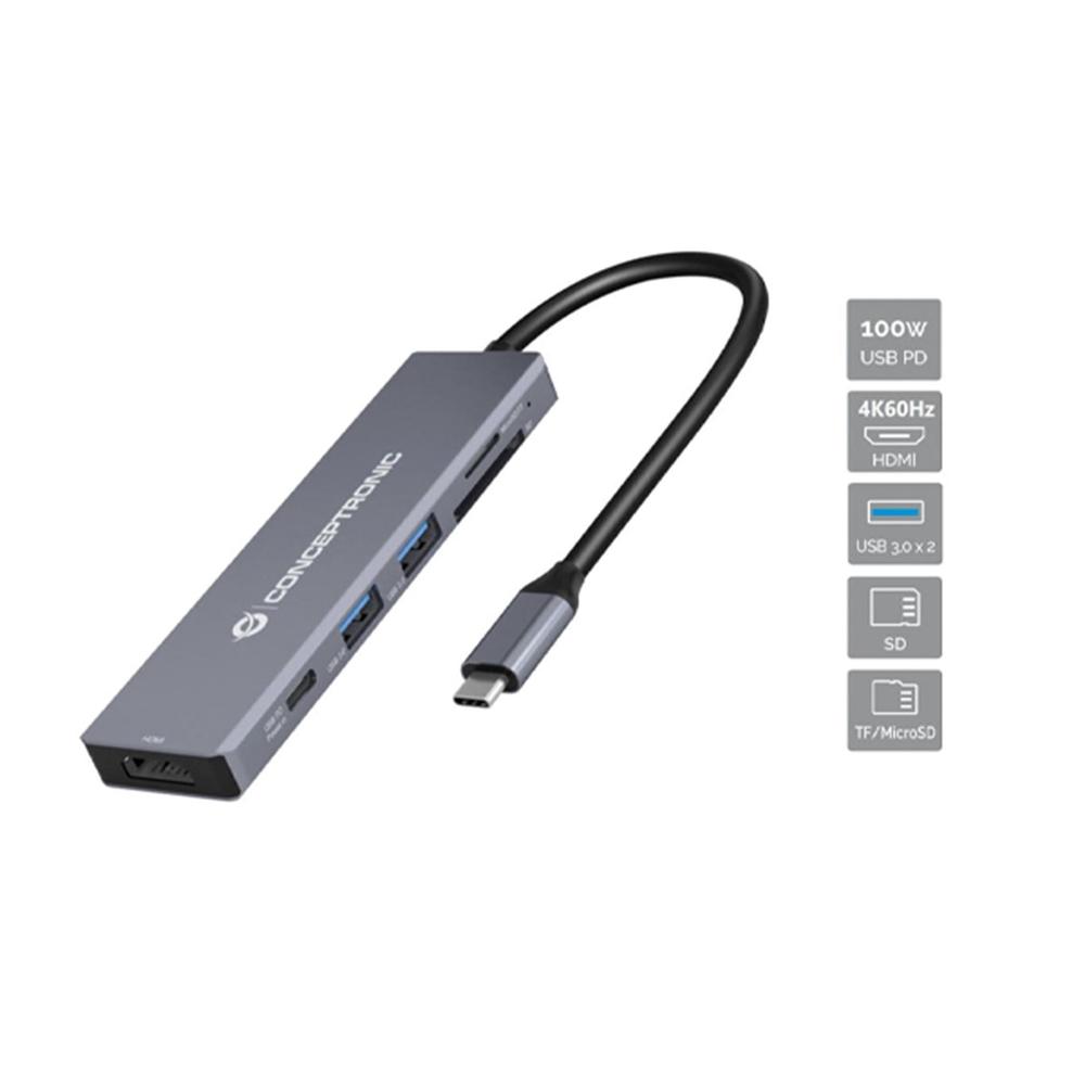 DOCKING STATION CONCEPTRONIC USB TIPO C 6 EN 1