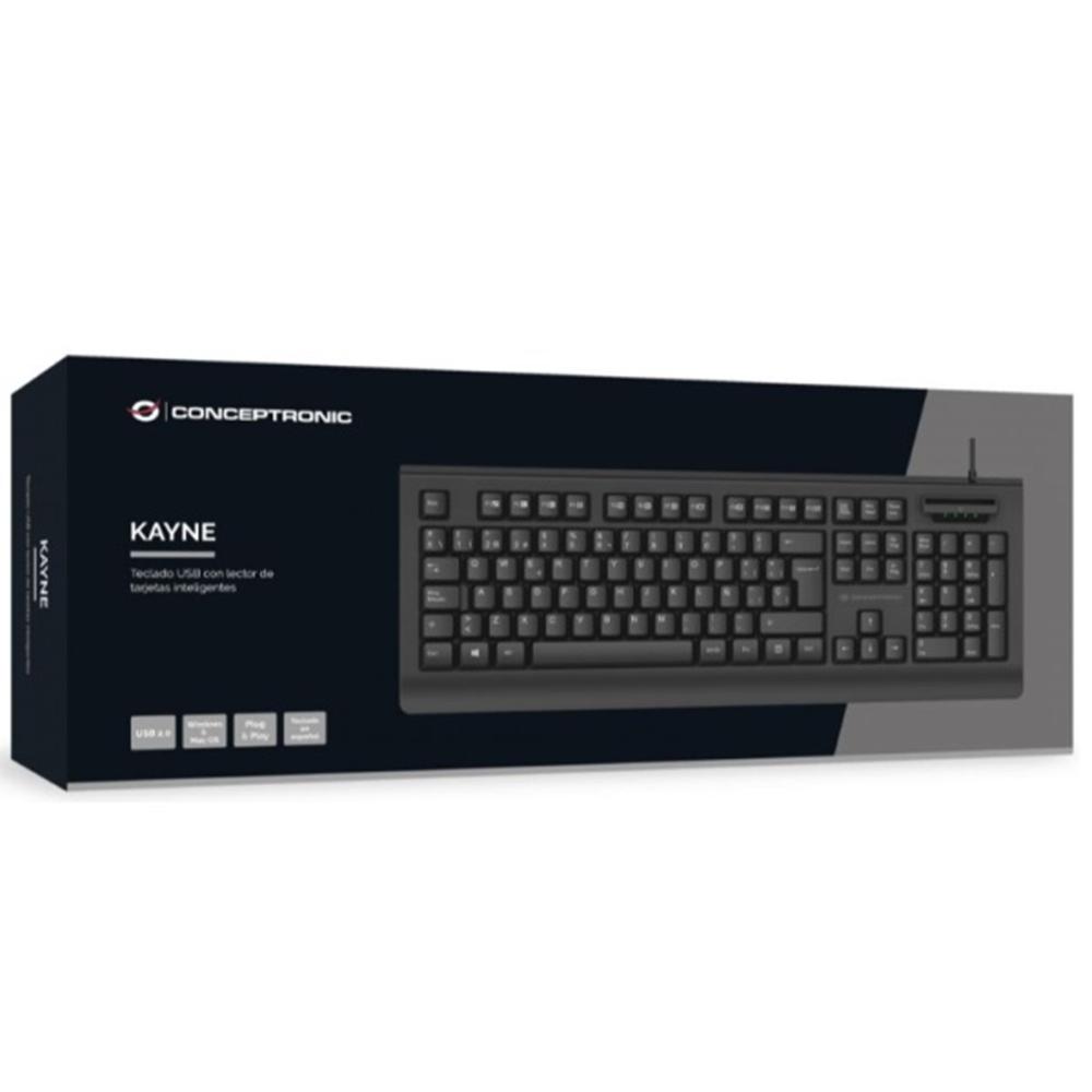 TECLADO CONCEPTRONIC KAYNE01ES LECTOR DNIE USB