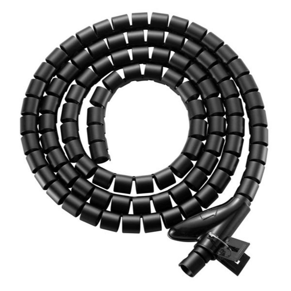 ORGANIZADOR DE CABLES DE ESCRITORIO EQUIP EN ESPIRAL 1M NEGRO