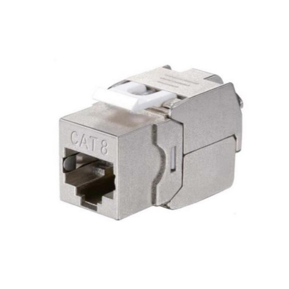 KIT 8 UDS EQUIP CONECTOR HEMBRA RJ45 FTP CAT 8.1 PANEL KEYSTONE