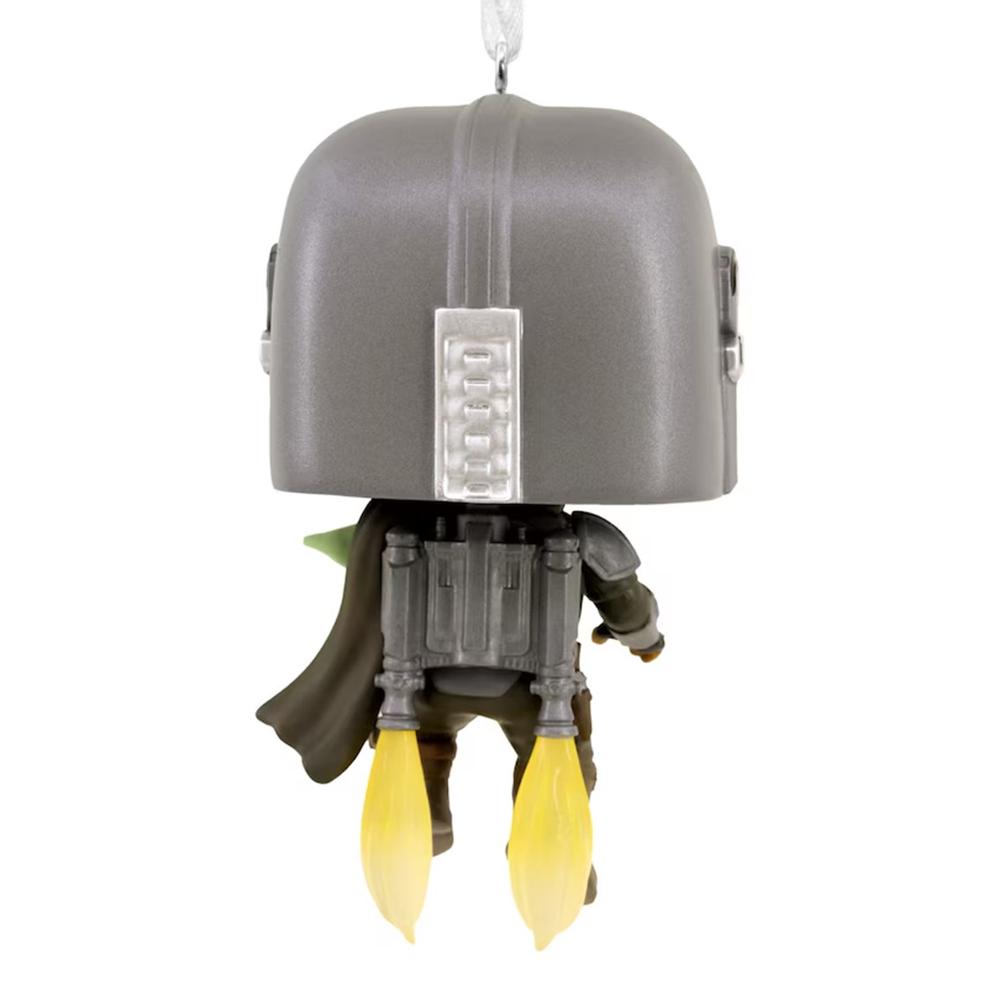 ADORNO DE NAVIDAD FUNKO STAR WARS MANDALORIANO & GROGU FIGURA DE RESINA
