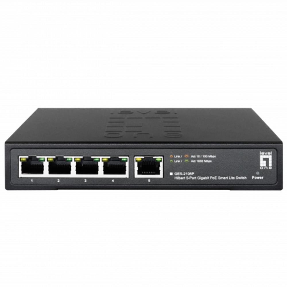 SWITCH LEVEL ONE GES-2105P 5 PUERTOS