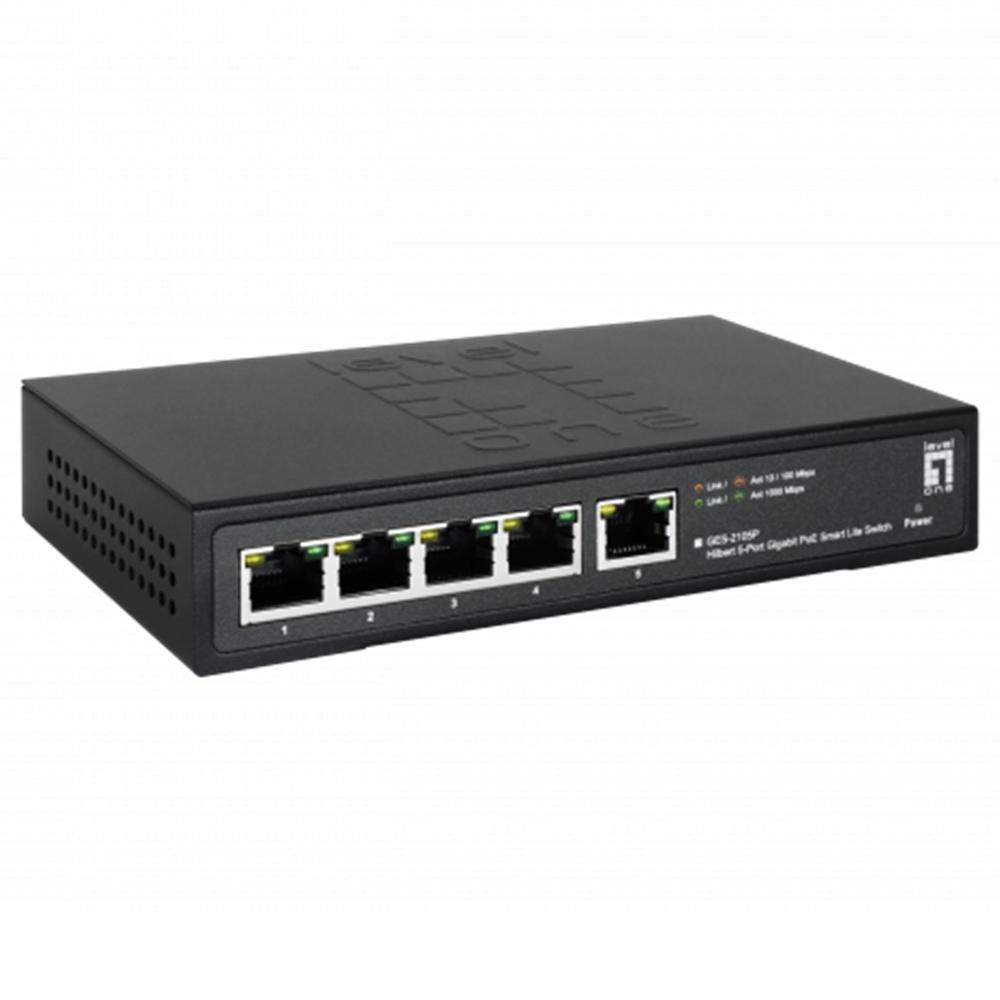 SWITCH LEVEL ONE GES-2105P 5 PUERTOS