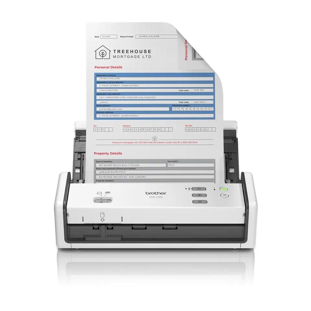 ESCANER SOBREMESA BROTHER ADS1300/ 30PPM/ DUPLEX AUTOMATICO/ USB 2.0/ USB TIPO C/ ADF 20 HOJAS