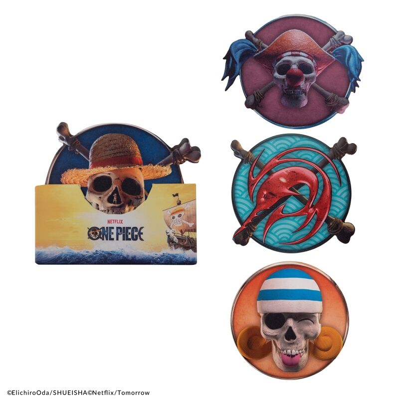 SET 4 POSAVASOS CINEREPLICAS ONE PIECE #1