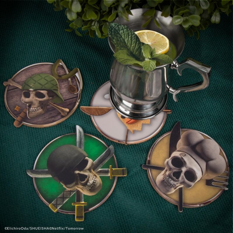 SET 4 POSAVASOS CINEREPLICAS ONE PIECE #2
