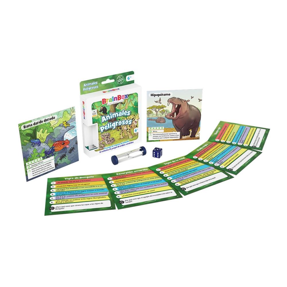 JUEGO DE MESA BRAINBOX POCKET ANIMALES PELIGROSOS EDAD RECOMENDADA 6 AÑOS