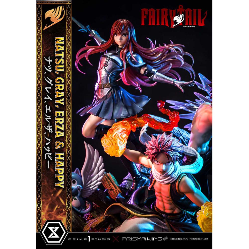 FIGURA PRIME 1 STUDIO FAIRY TAIL ESTATUA NATSU GRAY ERZA HAPPY DELUXE VERSION