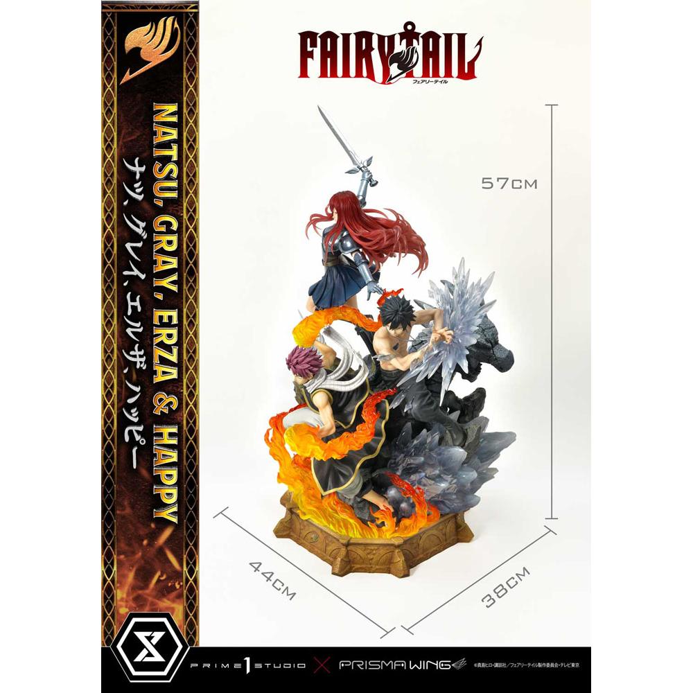 FIGURA PRIME 1 STUDIO FAIRY TAIL ESTATUA NATSU GRAY ERZA HAPPY DELUXE VERSION