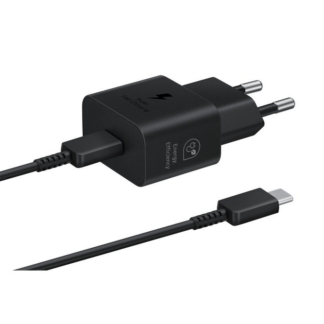 CARGADOR SAMSUNG EP-T2510XBEGEU USB TIPO C NEGRO 25W CABLE INCLUIDO