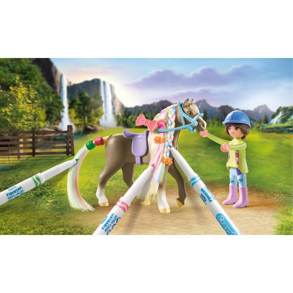 PLAYMOBIL SET CABALLO PARA COLOREAR