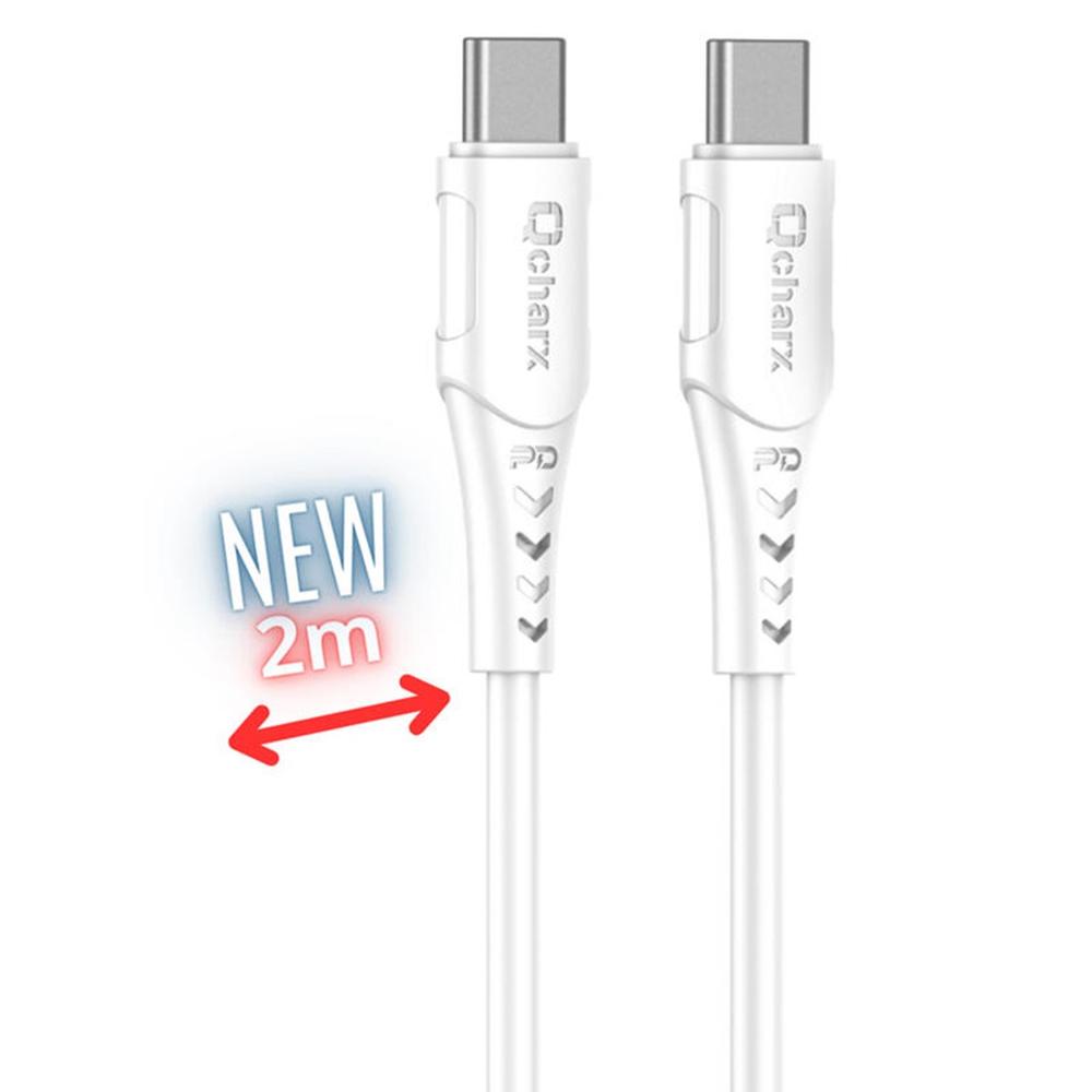 CABLE QCHARX SOFIA USB TIPO C / 2M / PVC BLANCO