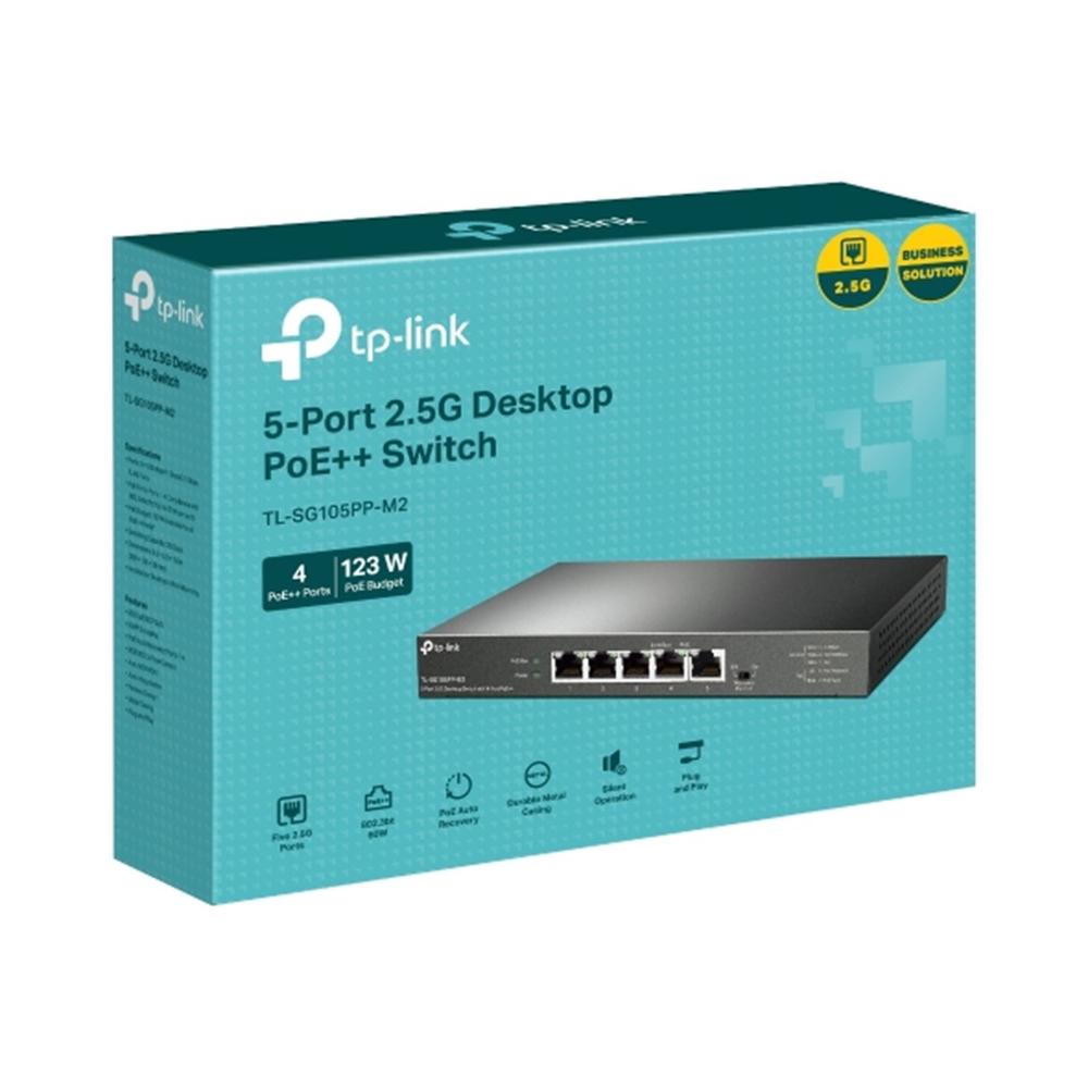 SWITCH TP-LINK TL-SG105PP-M2 5 PUERTOS