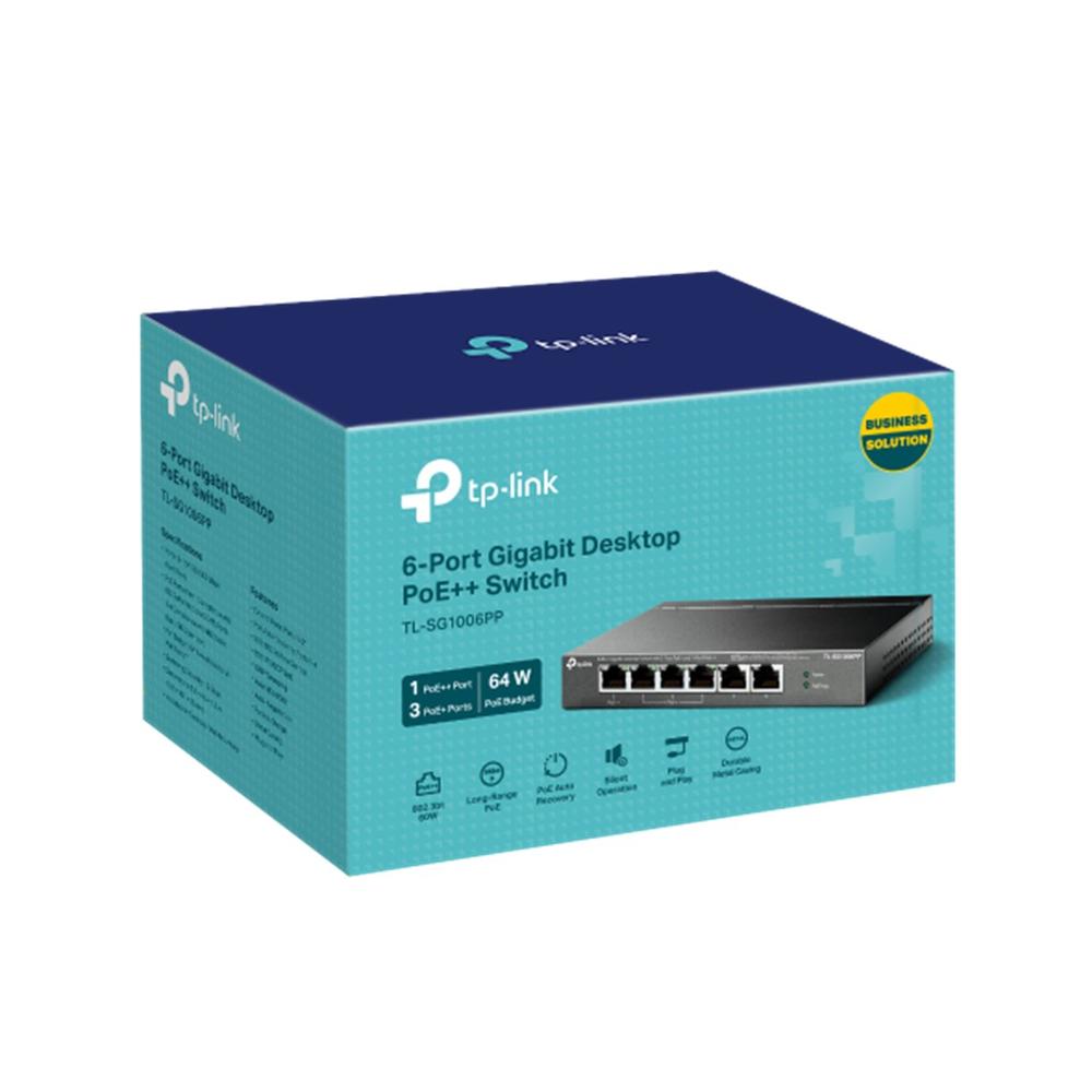 SWITCH TP-LINK TL-SG1006PP 6 PUERTOS