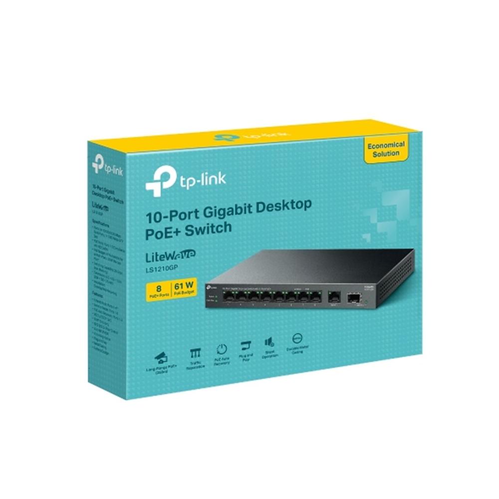 SWITCH TP-LINK LS1210GP 10 PUERTOS