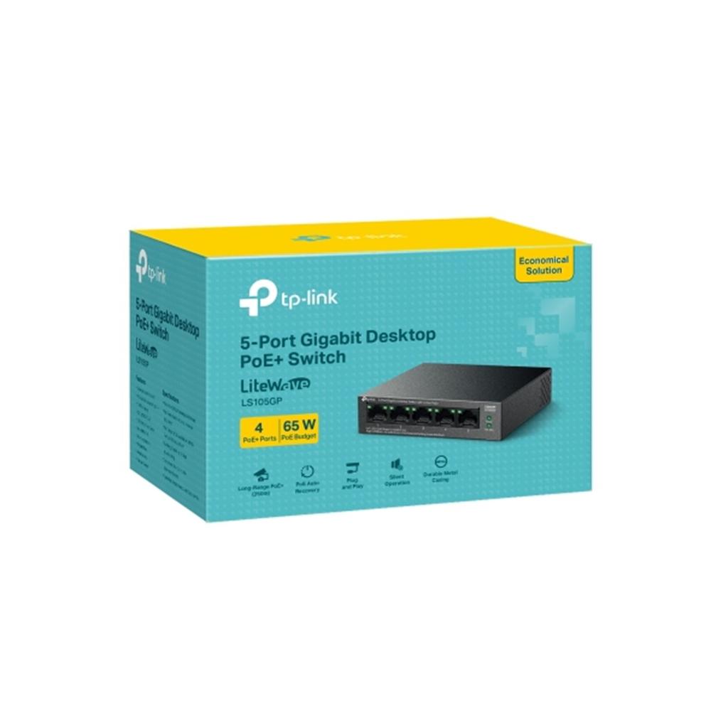 SWITCH TP-LINK LS105GP 5 PUERTOS