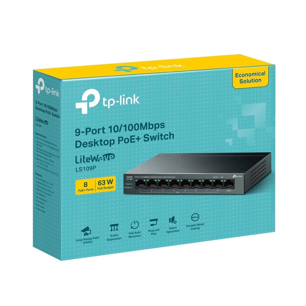 SWITCH TP-LINK LS109P 9 PUERTOS