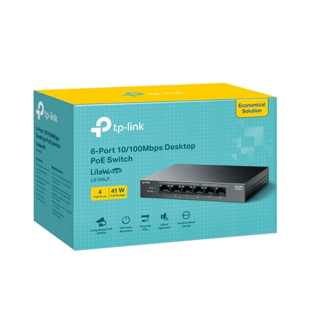 SWITCH TP-LINK LS106LP 6 PUERTOS