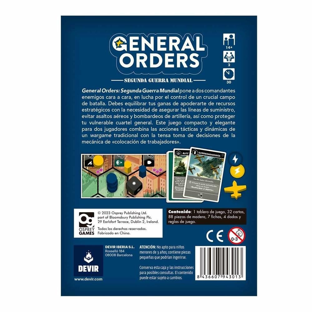 JUEGO DE MESA GENERAL ORDERS