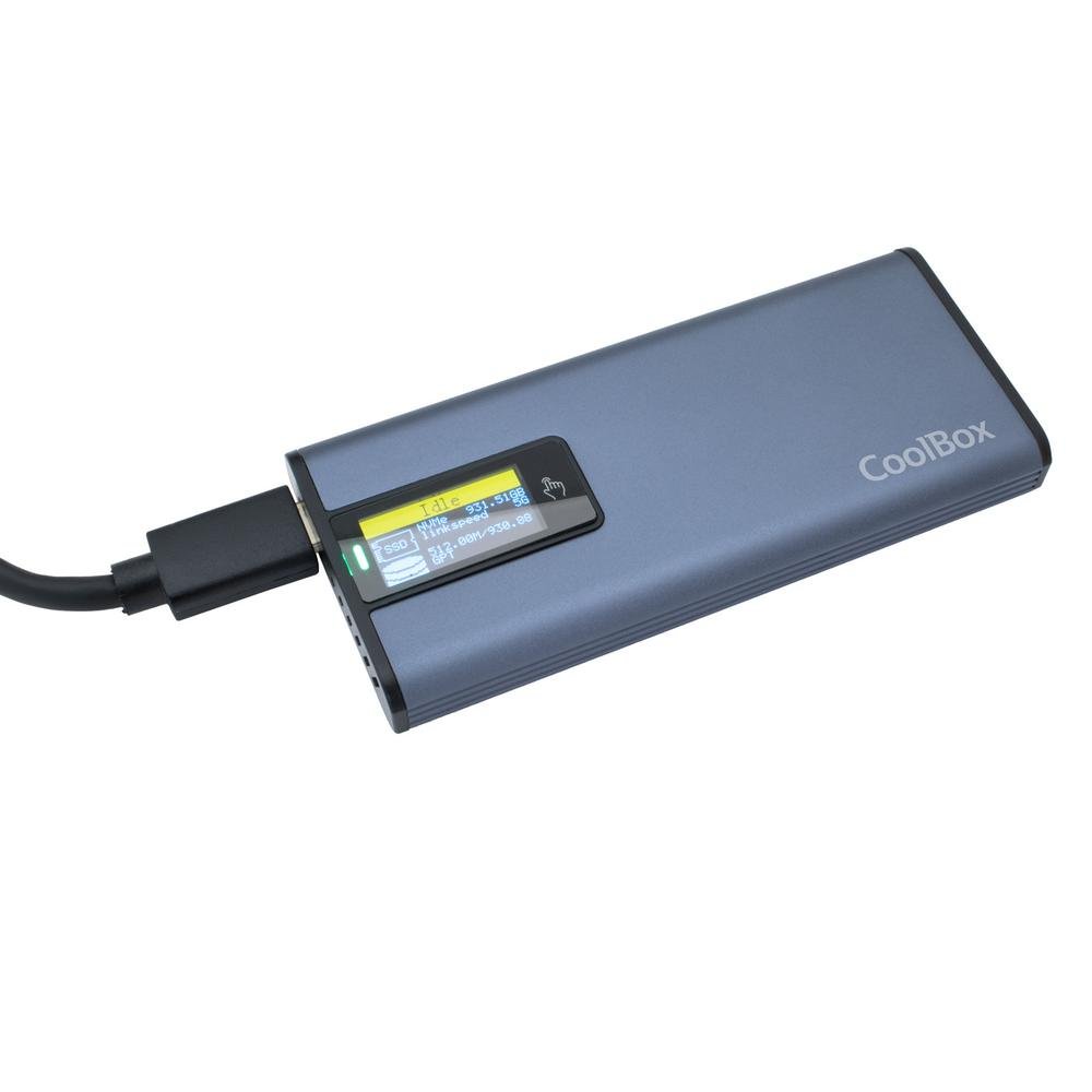 MINI CARCASA DISCO DURO SSD COOLBOX COO-MCM-M2F M.2 NVME Y SATA USB3.2 GEN2