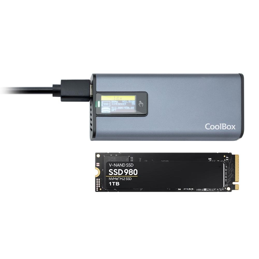 MINI CARCASA DISCO DURO SSD COOLBOX COO-MCM-M2F M.2 NVME Y SATA USB3.2 GEN2
