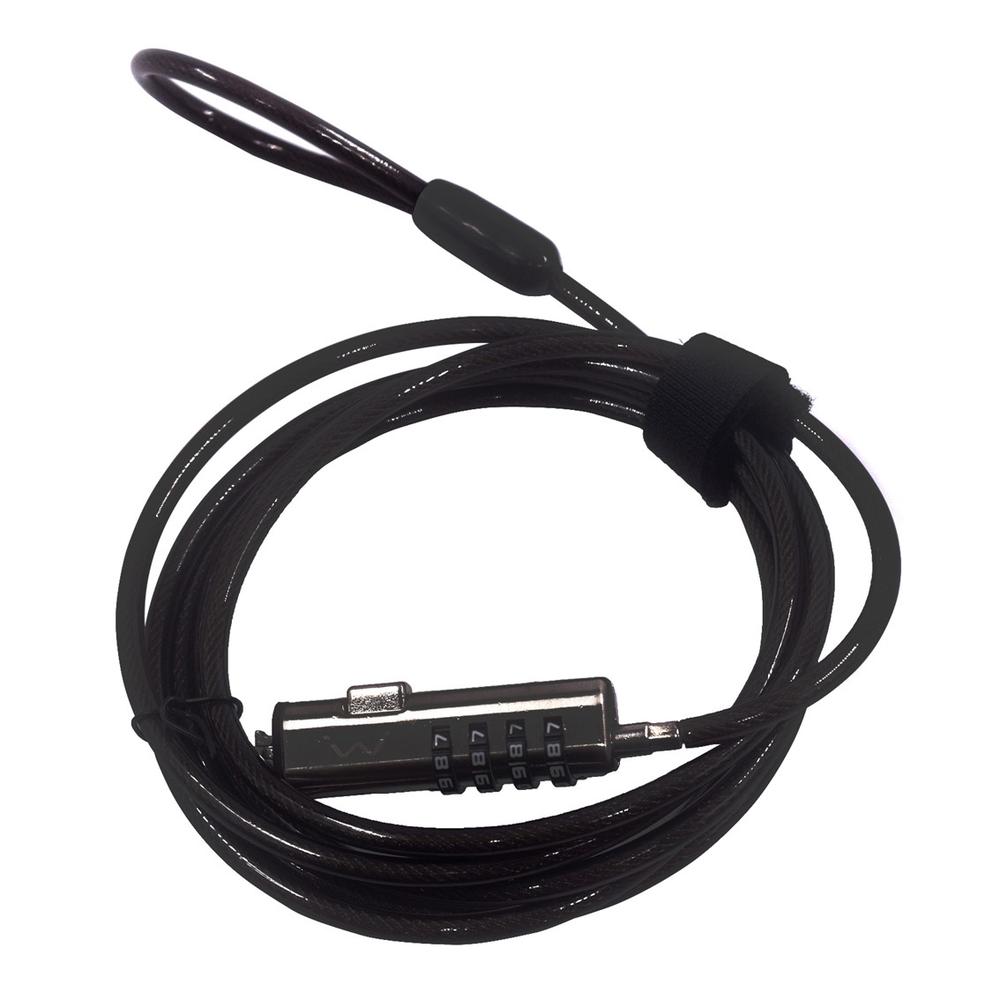 CABLE DE SEGURIDAD EWENT PARA PORTATIL/ COMBINACION 4 DIGITOS 1.8M
