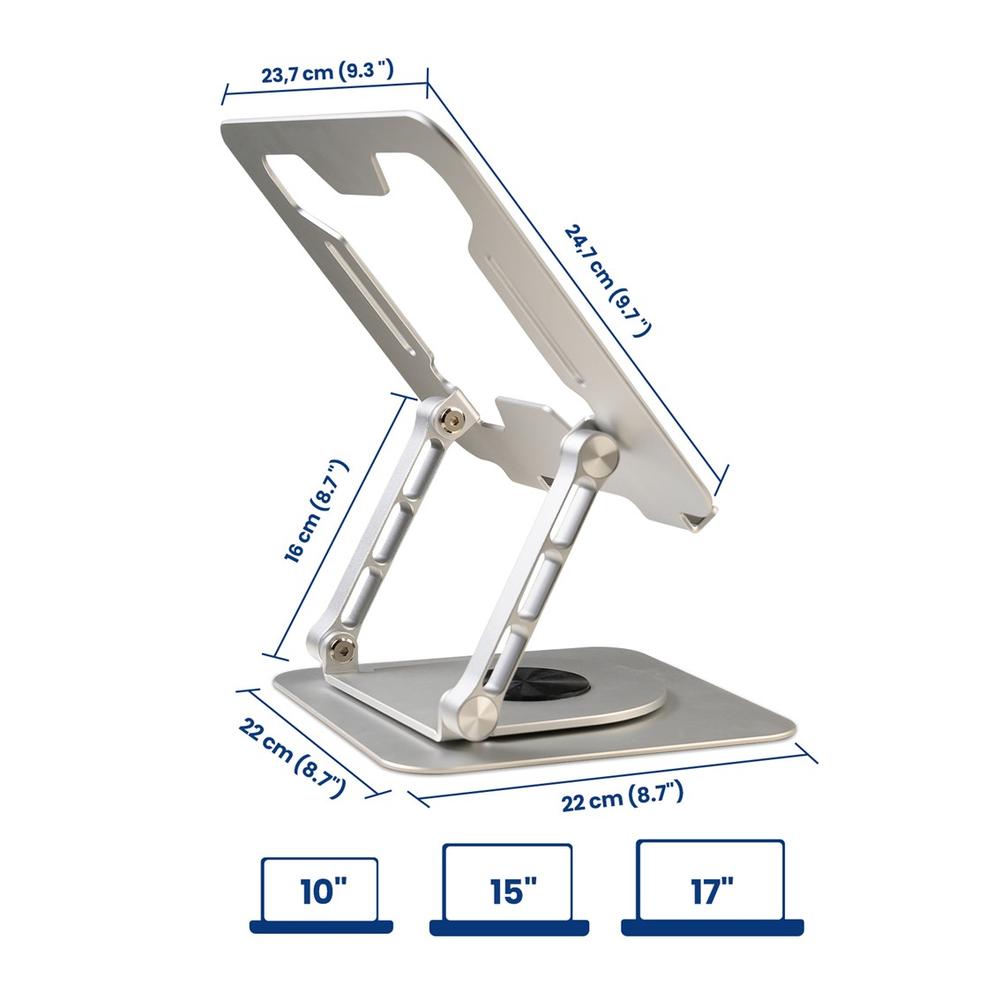 SOPORTE MESA EWENT PARA PORTATIL 17.3" ROTACION 360º