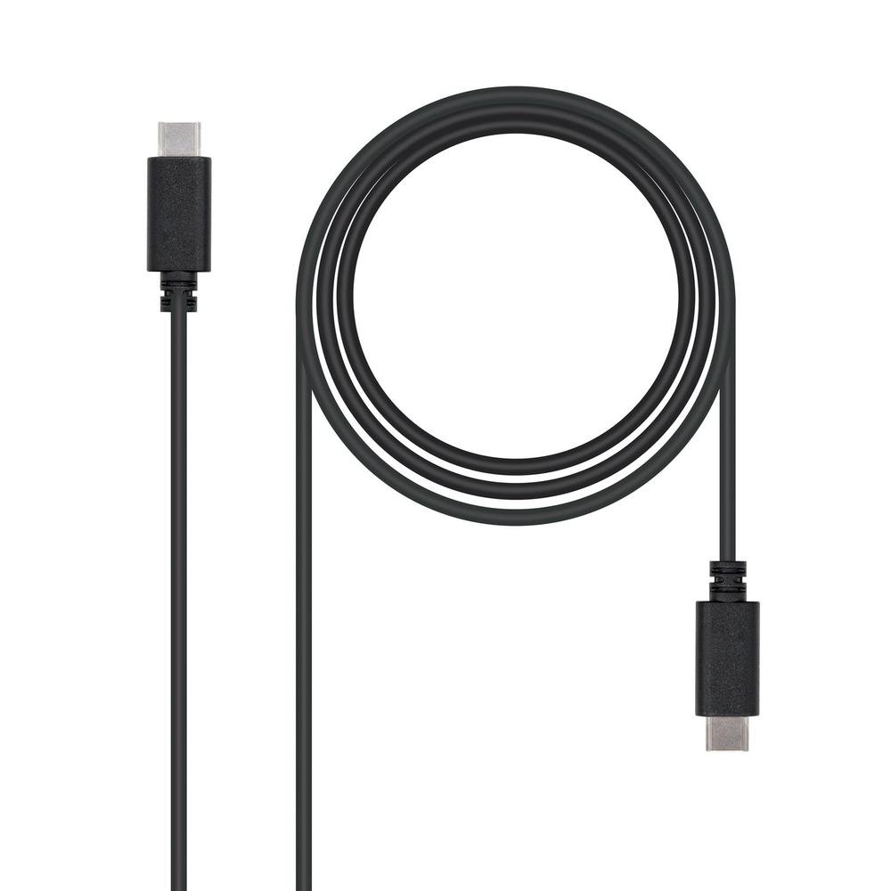 CABLE NANOCABLE USB 2.0 3A TIPO USB C/M-USB C/M NEGRO 1.0M