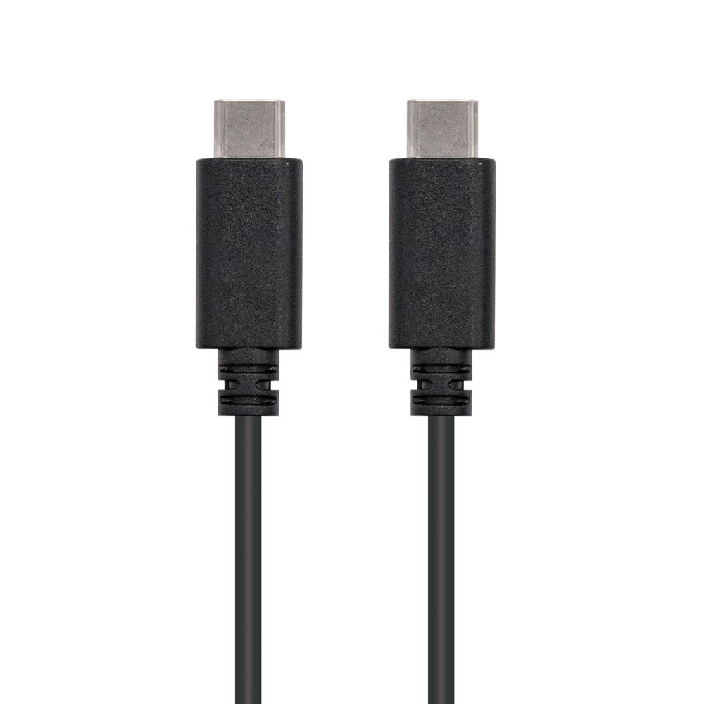 CABLE NANOCABLE USB 2.0 3A TIPO USB C/M-USB C/M NEGRO 1.0M
