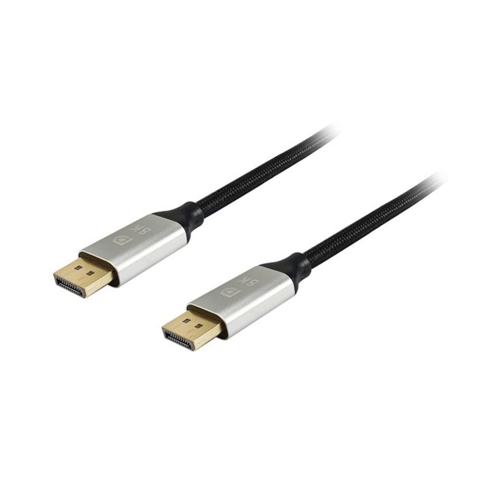 CABLE DISPLAYPORT 8K PREMIUM EQUIP 1M/ MACHO-MACHO/ NEGRO