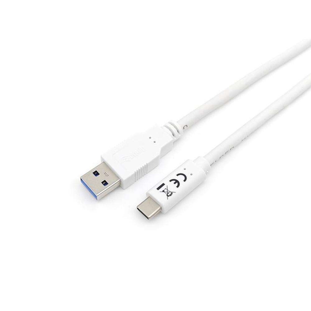 CABLE USB TIPO C A USB 3.2 EQUIP MACHO-MACHO 1M BLANCO