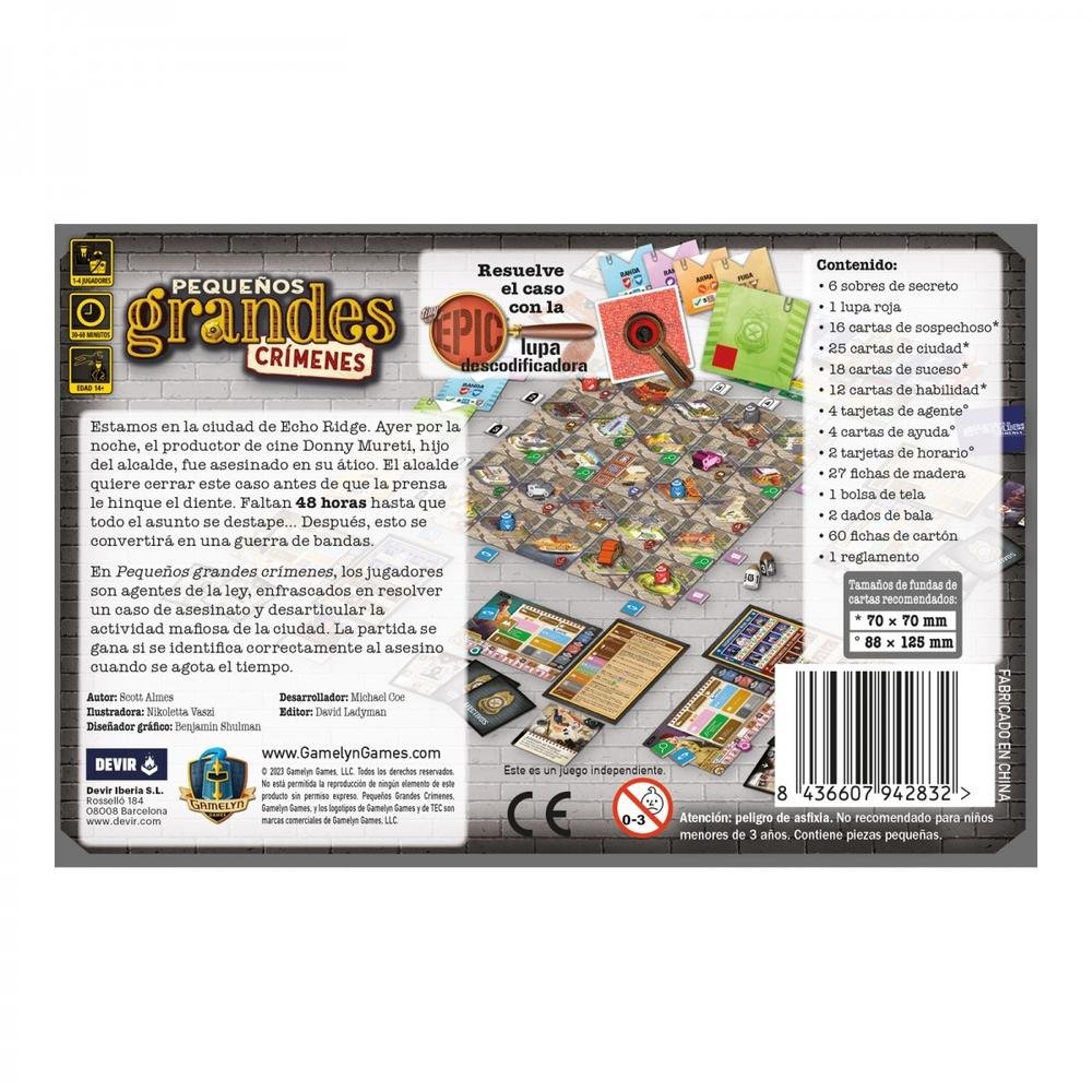 JUEGO DE MESA PEQUEÑOS GRANDES CRÍMENES