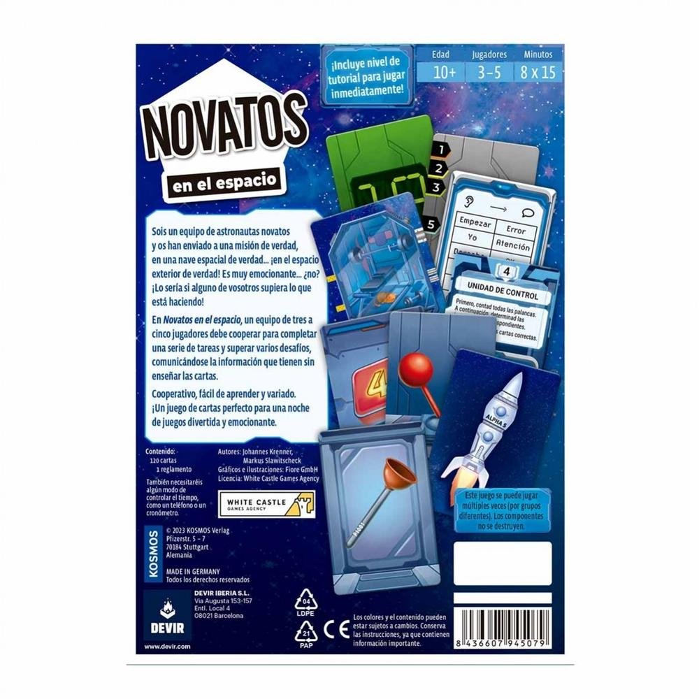 JUEGO DE MESA NOVATOS EN EL ESPACIO